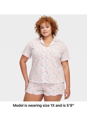 Roller Rabbit Pink Multi-Color Short Sleeve Cotton Pajama Set